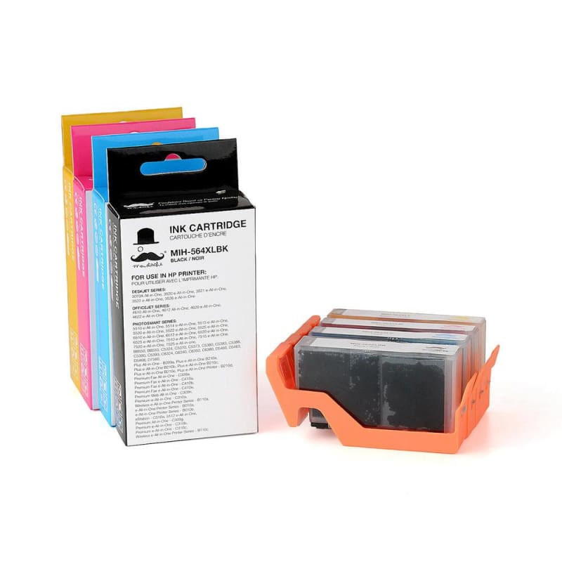 Compatible HP 564XL Ink Cartridge Combo BK/C/M/Y - Moustache®