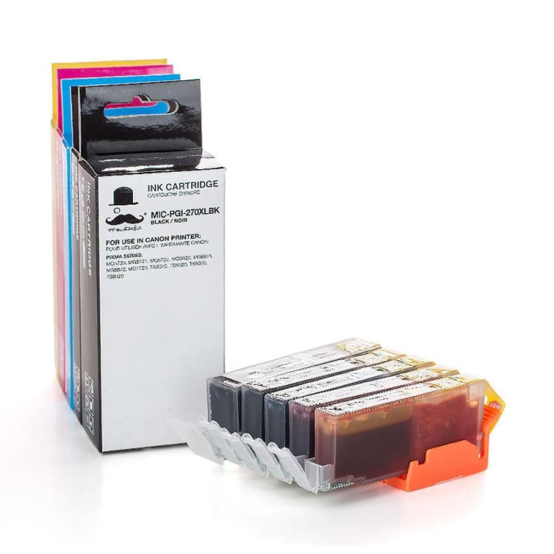 Compatible Canon PGI270XL CLI271XL Ink Cartridge Combo BK/PBK/C/M/Y - Moustache®