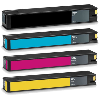Remanufactured HP 981A PageWide Ink Cartridge Combo BK/C/M/Y