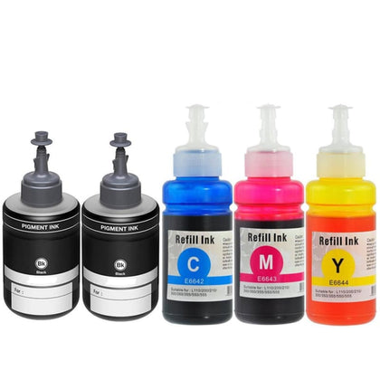 Compatible Epson T774BK T664 Ink Cartridge Combo BK/BK/C/M/Y