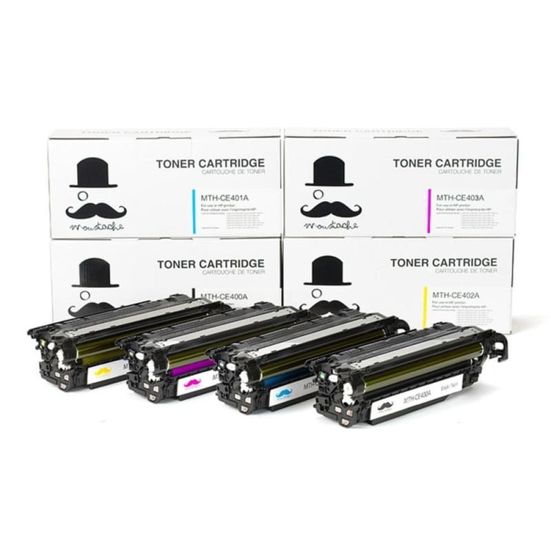 Compatible HP 507A Toner Cartridge Combo BK/C/M/Y - Moustache®