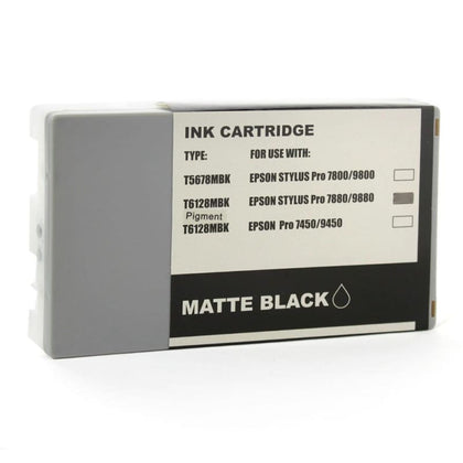 Compatible Epson T612800 Matte Black Ink Cartridge Pigment