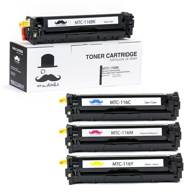 Compatible Canon 116 Toner Cartridge Combo BK/C/M/Y- Moustache®
