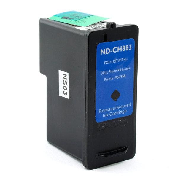 Remanufactured Dell CH883 Black Ink Cartridge High Yield for Dell 966 968 968w Printer