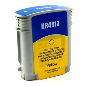Remanufactured HP 82 C4913A Yellow Ink Cartridge High Yield