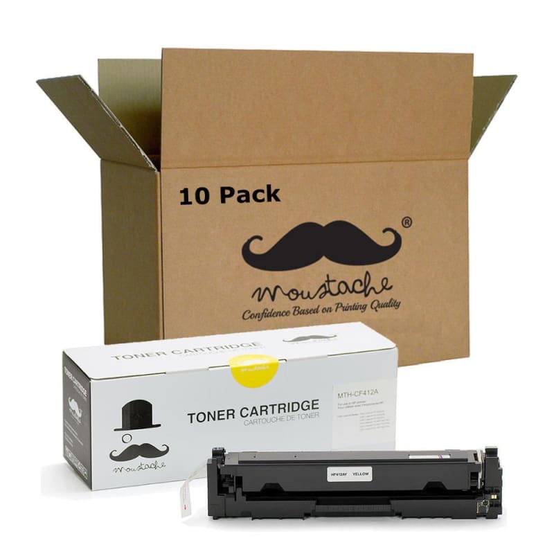 Compatible HP 410A CF412A Yellow Toner Cartridge - Moustache®