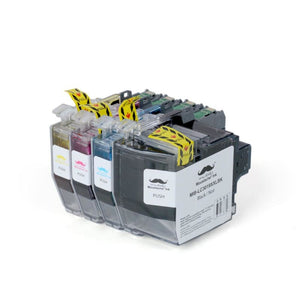 Compatible Brother LC-3019 XXL Ink Cartridge Combo Extra High Yield BK/C/M/Y - Moustache®