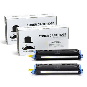 Remanufactured HP 124A Q6002A Yellow Toner Cartridge - Moustache®