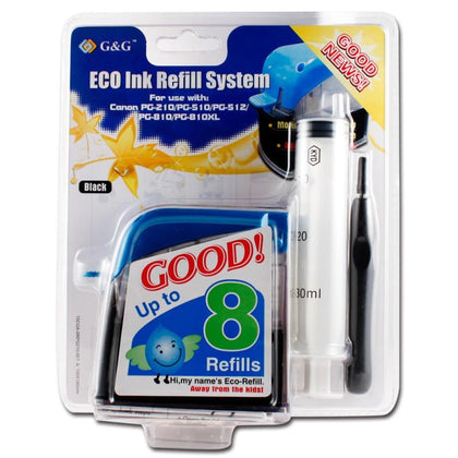 Canon PG210 Black Ink Cartridge Refill Kit - G&G™
