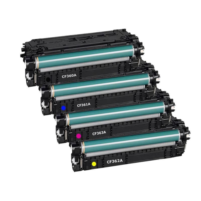 Compatible HP 508A CF360A CF361A CF363A CF362A Toner Cartridge Combo BK/C/M/Y
