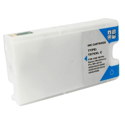 Compatible Epson 676XL T676XL220 Cyan Ink Cartridge Pigment