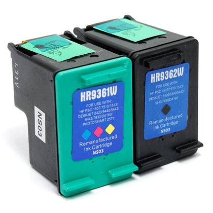 Remanufactured HP 92 HP 93 Black and Color Ink Cartridge Combo - G&G™