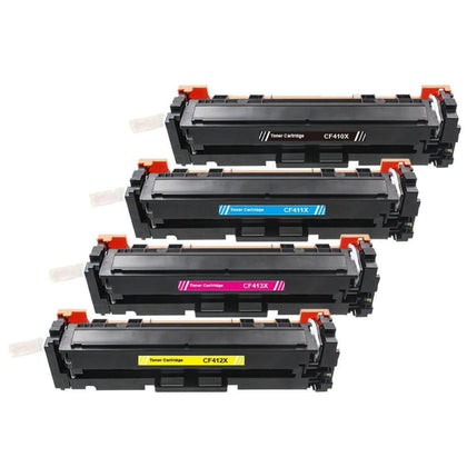 Compatible HP 410X Toner Cartridge High Yield Combo BK/C/M/Y - Economical Box