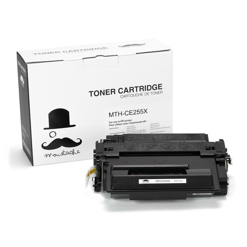 Compatible HP 55X CE255X Black Toner Cartridge High Yield - Moustache®