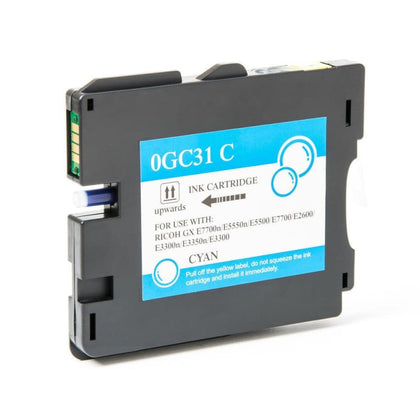 Compatible Ricoh 405702 GC31C Cyan Ink Cartridge High Yield