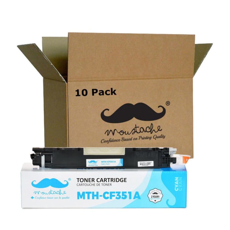 Compatible HP 130A CF351A Cyan Toner Cartridge - Moustache®