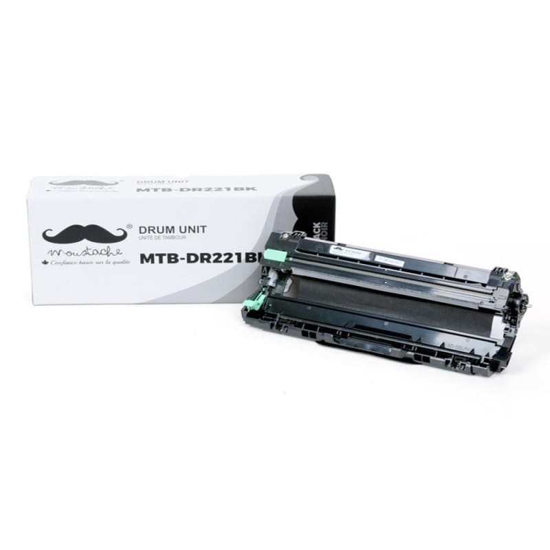 Compatible Brother DR-221CL Black Drum, 1 Piece Drum - Moustache®