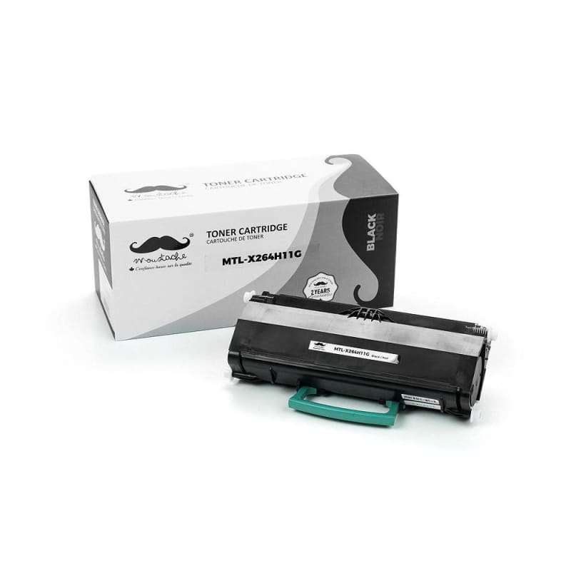 Remanufactured Lexmark X264H11G Black Toner Cartridge High Yield - Moustache®