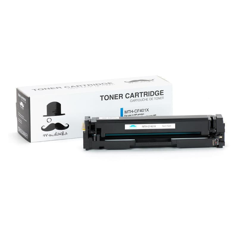 Compatible HP 201X CF401X Cyan Toner Cartridge High Yield - Moustache®