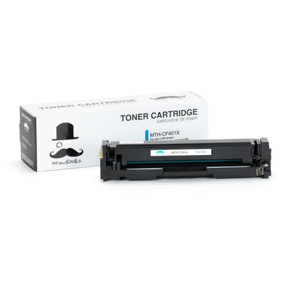 Compatible HP 201X CF401X Cyan Toner Cartridge High Yield - Moustache®