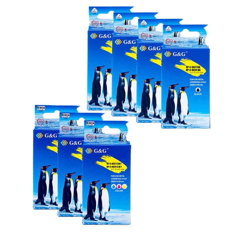 Compatible Canon BCI-24 6881A003 6882A003  Ink Cartridge Combo - 6/Pack - G&G™
