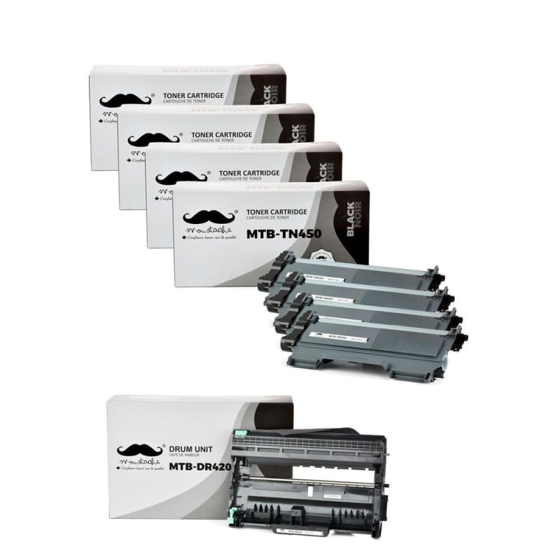 Compatible Brother TN-450 / DR-420 Toner Cartridge and Drum Combo - Moustache®