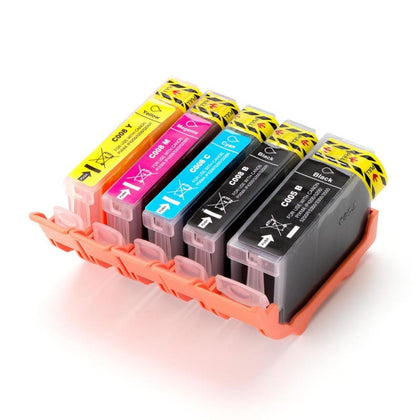 Compatible Canon PGI-5 CLI-8 Ink Cartridge Combo BK/BK/C/M/Y - Economical Box