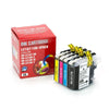 Compatible Brother LC-107 LC105 Ink Cartridge Combo BK/C/M/Y - Economical Box