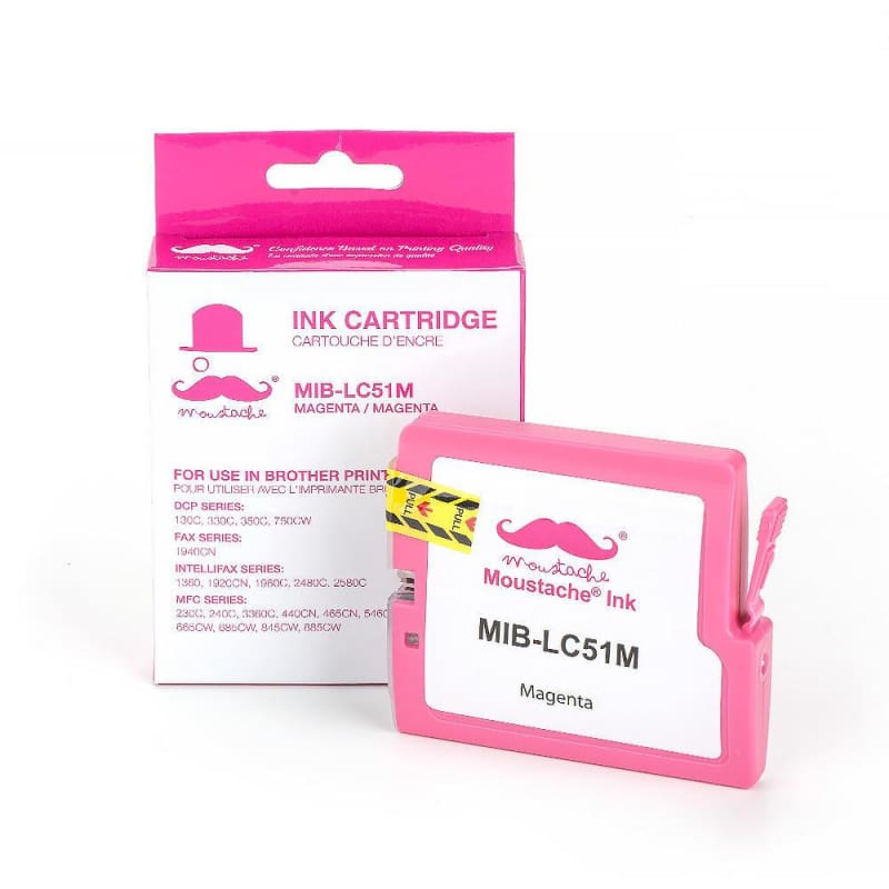 Compatible Brother LC-51M Magenta Ink Cartridge - Moustache®