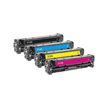 Compatible HP 312X 312A Toner Cartridge Combo BK/C/M/Y - Economical Box
