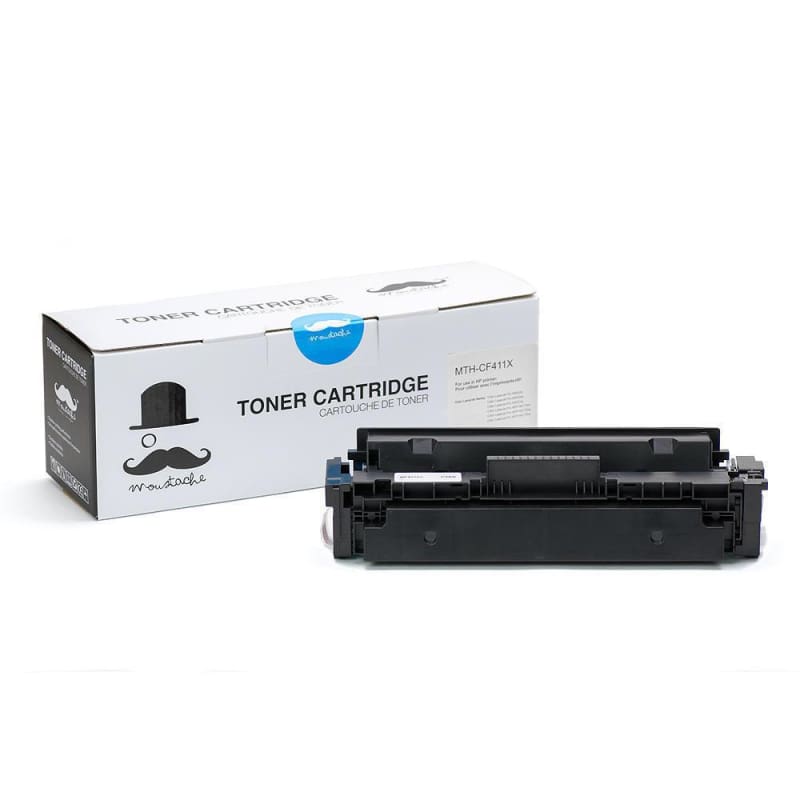 Compatible HP 410X CF411X Cyan Toner Cartridge High Yield - Moustache®