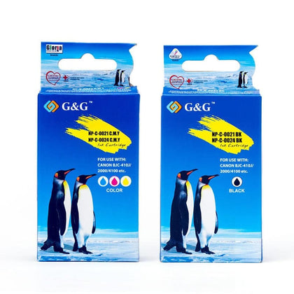Compatible Canon BCI-24 Black and Color Ink Cartridge Combo- G&G™