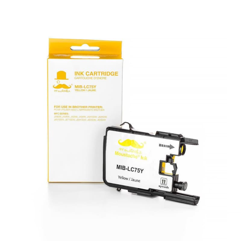 Compatible Brother LC-75Y Yellow Ink Cartridge High Yield - Moustache®