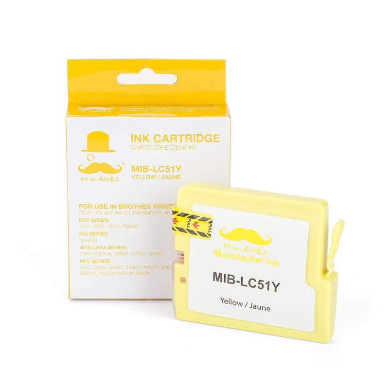 Compatible Brother LC-51Y Yellow Ink Cartridge - Moustache®
