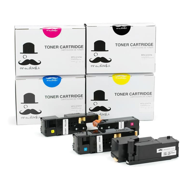 Compatible Dell 331-0777/331-0778/331-0779/331-0780 Toner Cartridge Value Pack High Yield - Moustache®