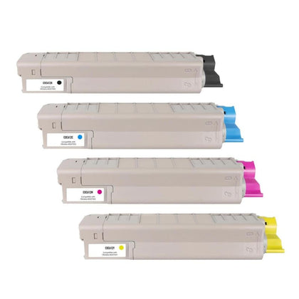 Compatible Okidata 46507504 46507503 46507502 46507501 Toner Cartridge Combo BK/C/M/Y