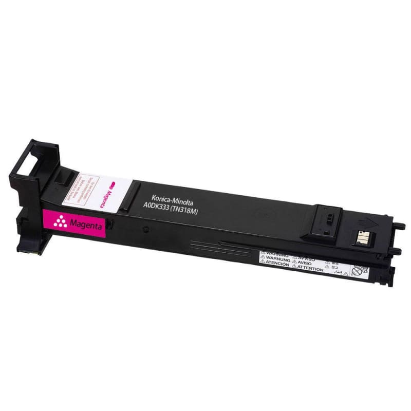 Remanufactured Konica-Minolta A0DK333 TN318M Magenta Toner Cartridge for Bizhub C20 Printer