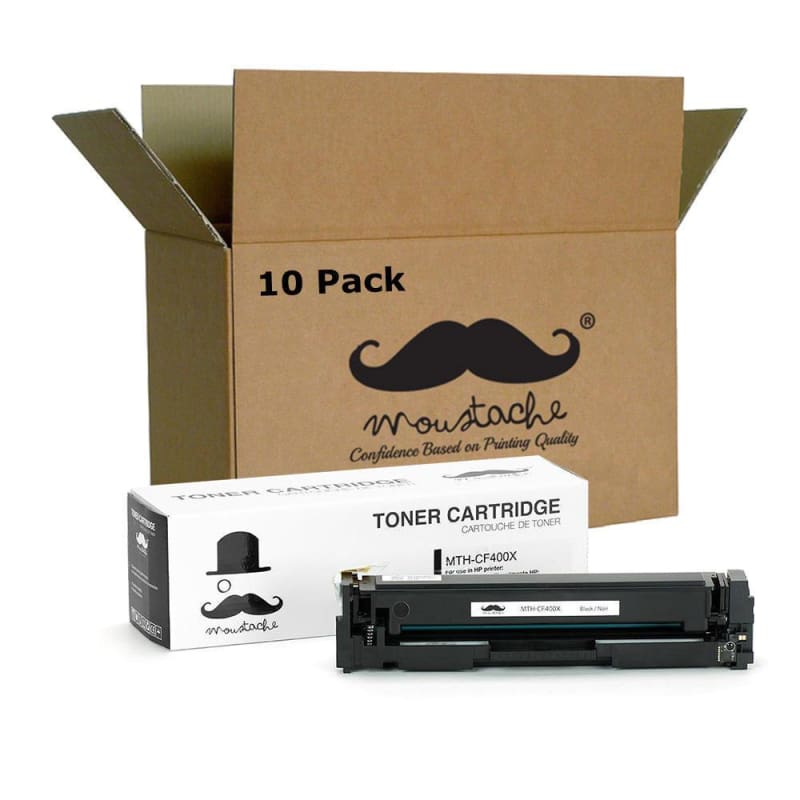 Compatible HP 201X CF400X Black Toner Cartridge High Yield - Moustache®