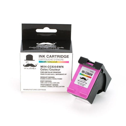 Remanufactured HP 60XL CC644WN Color Ink Cartridge High Yield - Moustache®