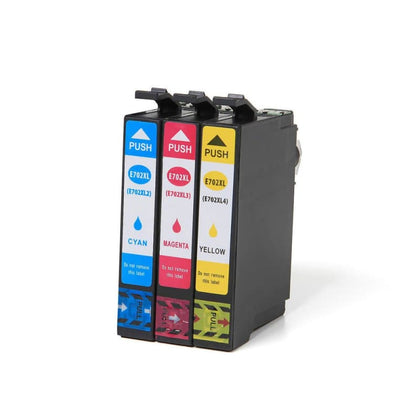 Remanufactured Epson T702XL Ink Cartridge High Yield Color Combo C/M/Y