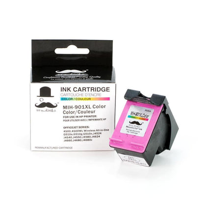 Remanufactured HP 901XL Color Ink Cartridge - Moustache®