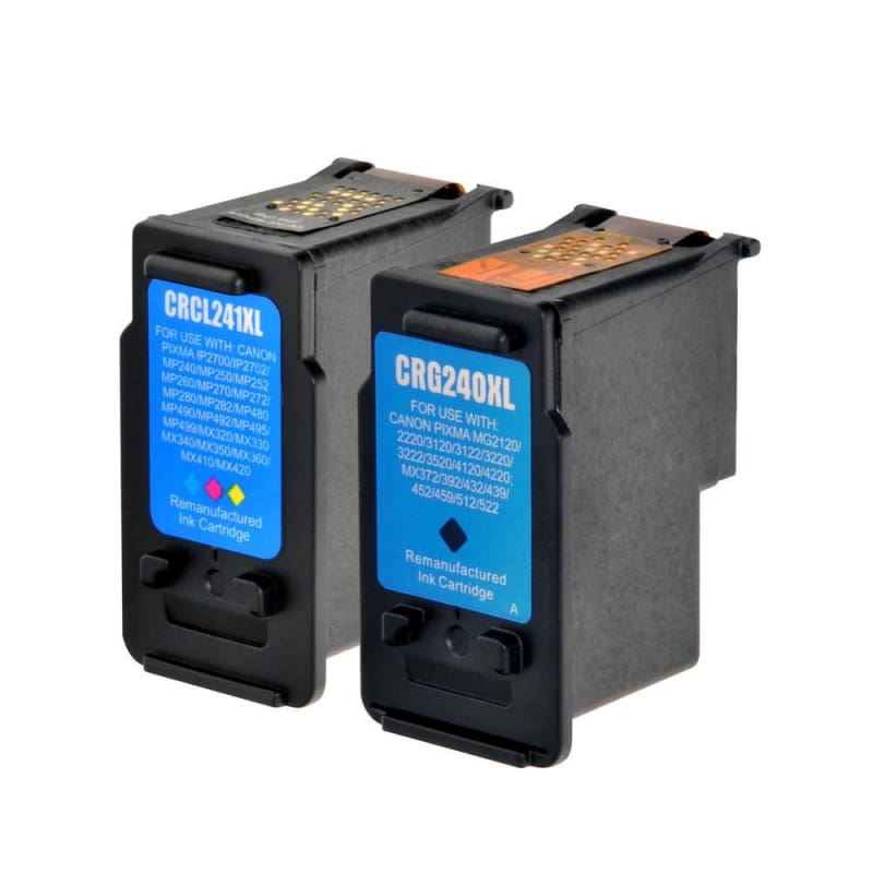 Remanufactured Canon PG-240XL CL-241XL 5206B001 5208B001 Ink Cartridge High Yield Combo