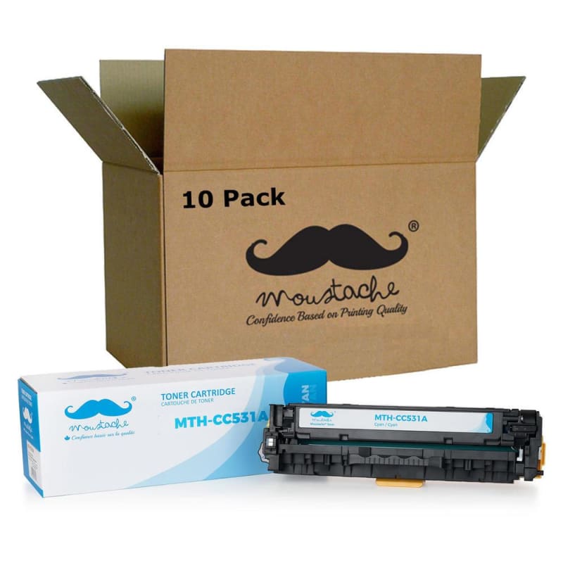 Compatible HP 304A CC531A Cyan Toner Cartridge - Moustache®