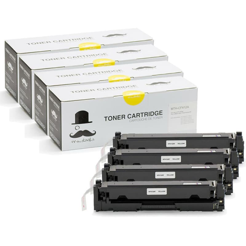 Compatible HP 410A CF412A Yellow Toner Cartridge - Moustache®