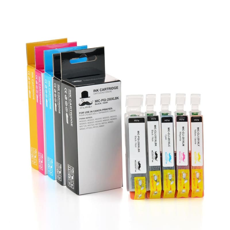 Compatible Canon PGI250XL CLI251XL Ink Cartridge Combo -  Moustache®