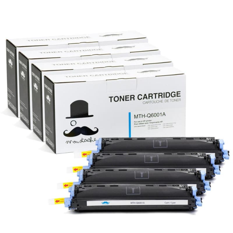 Remanufactured HP 124A Q6001A Cyan Toner Cartridge - Moustache®
