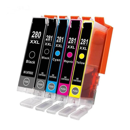 Compatible Canon PGI-280XXL CLI-281XXL Ink Cartridge Combo Extra High Yield - Economical Box