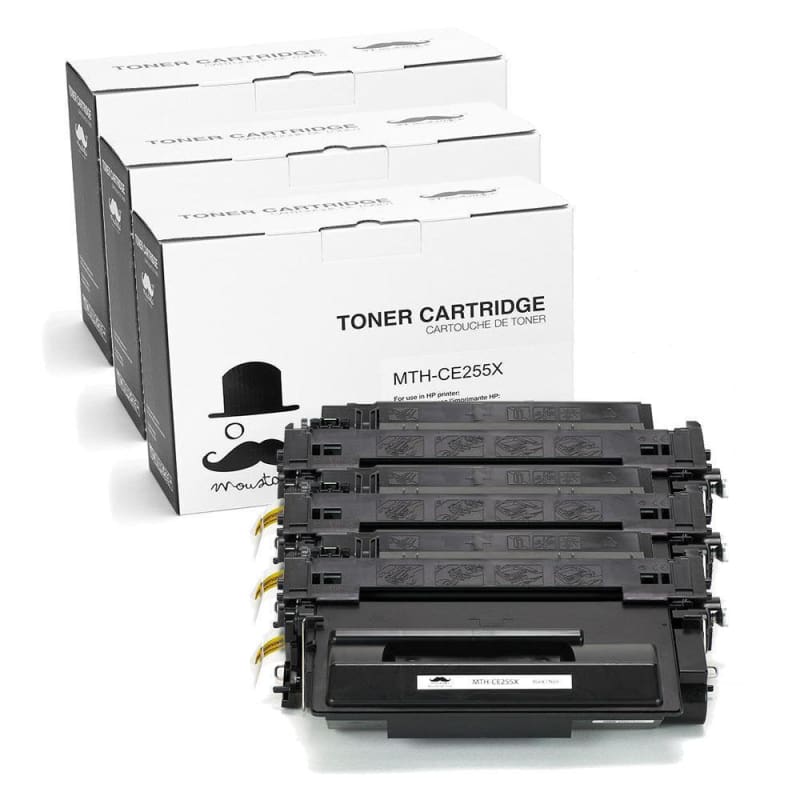 Compatible HP 55X CE255X Black Toner Cartridge High Yield - Moustache®