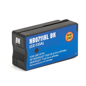 Remanufactured HP 711 CZ133A Black Ink Cartridge High Yield
