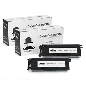 Compatible Brother TN-570 Black Toner Cartridge High Yield Version of TN540 - Moustache®